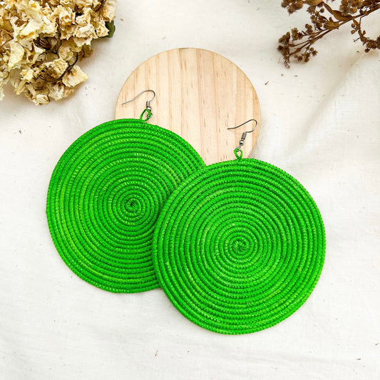 Jalia Spiral Rattan Earrings