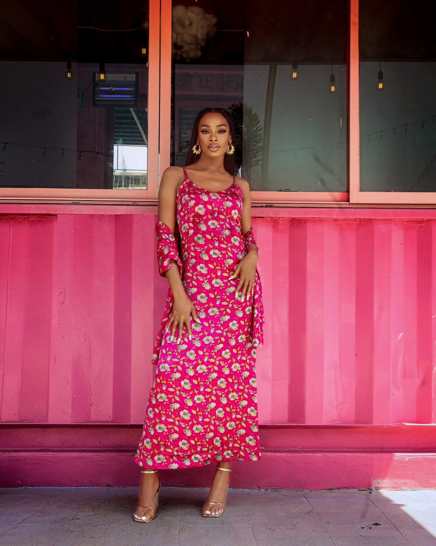 Magenta Stoned dress